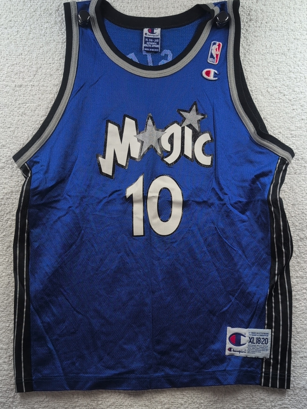 1990s Champion Blue Orlando Magic #10 Darrell Armstrong Mesh Jersey